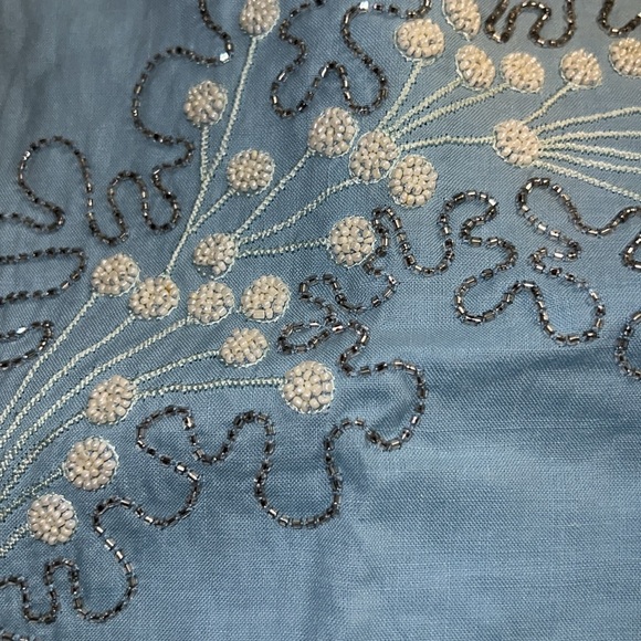 French Connection Cotton Blue Embroidered Skirt Size 10 - Picture 5 of 5